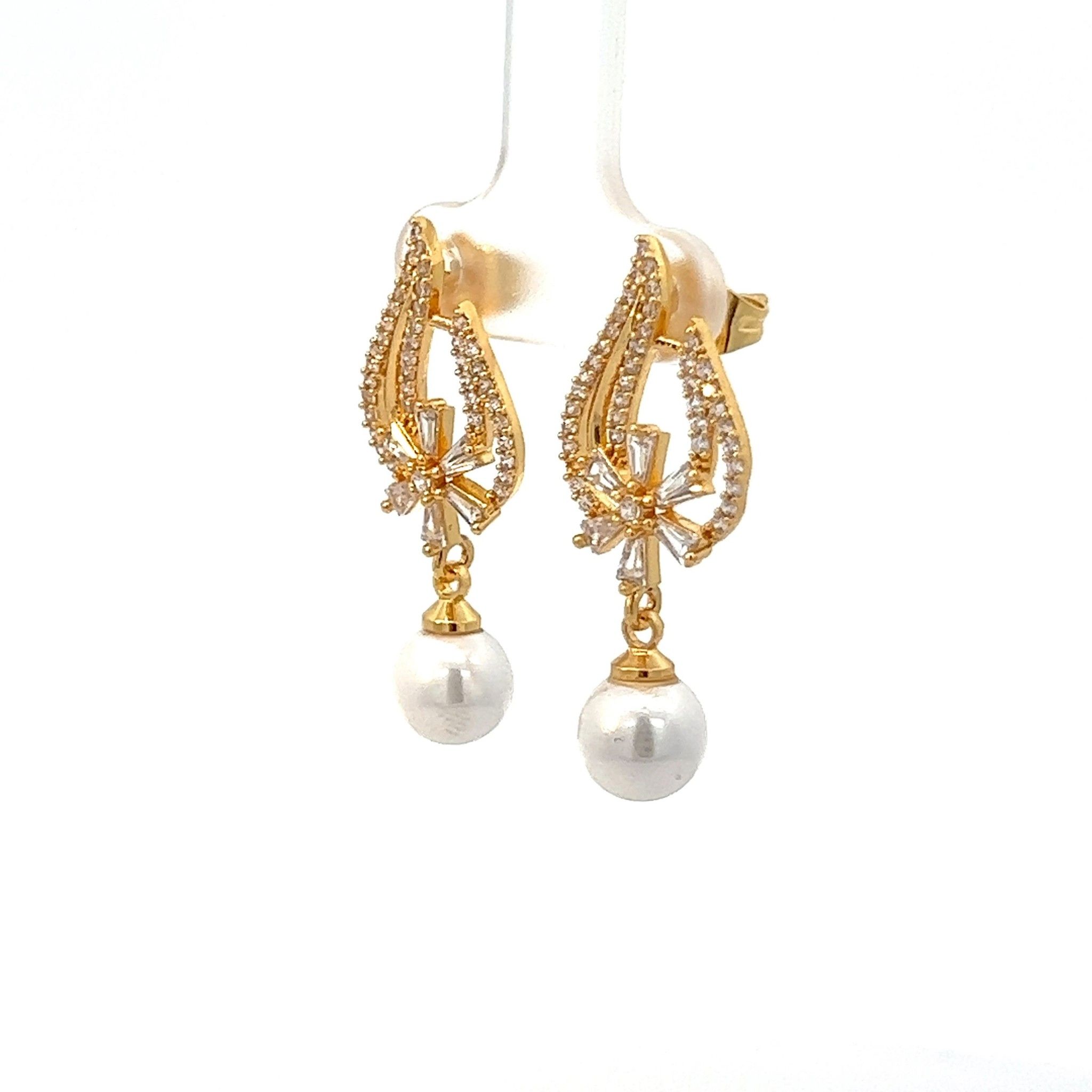 B1530 bông tai nữ hột châu cao cấp sang chảnh