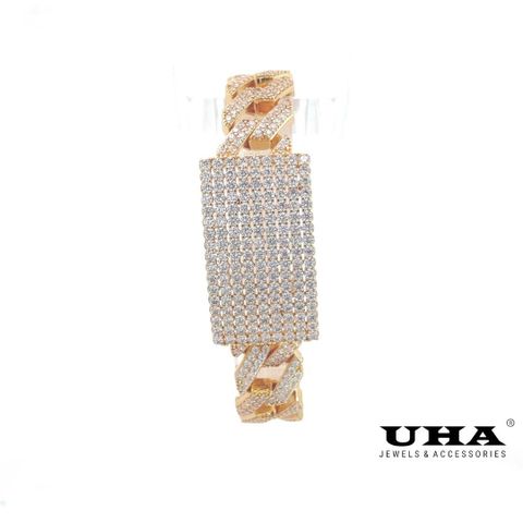 L527 Lắc tay unisex đính đá cz cao cấp sáng lấp lánh UHA Phụ Kiện