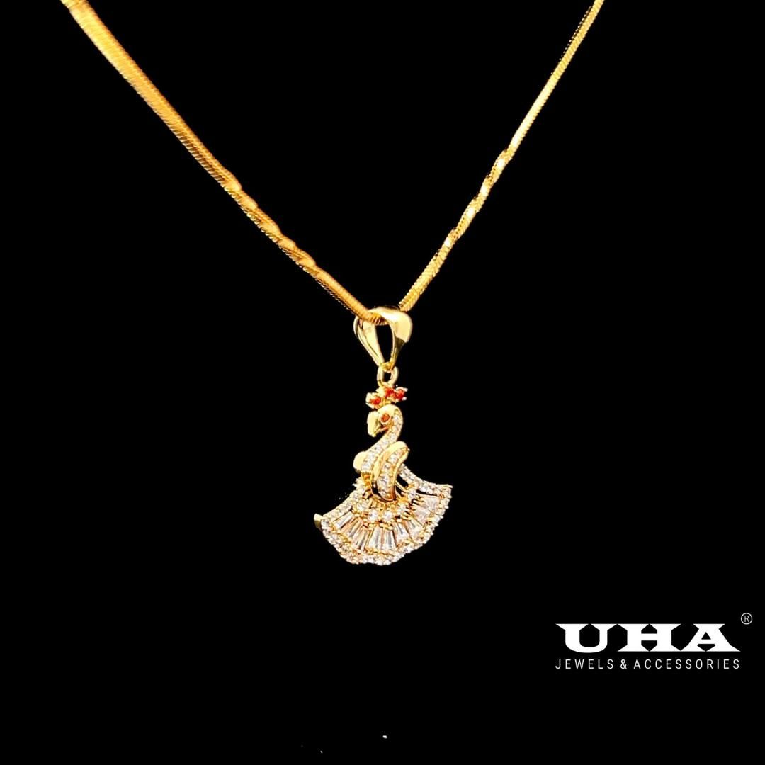 M1635 Mặt và Dây chuyền nữ thiết kế hình con CÔNG tinh xảo UHA - Charm, Women