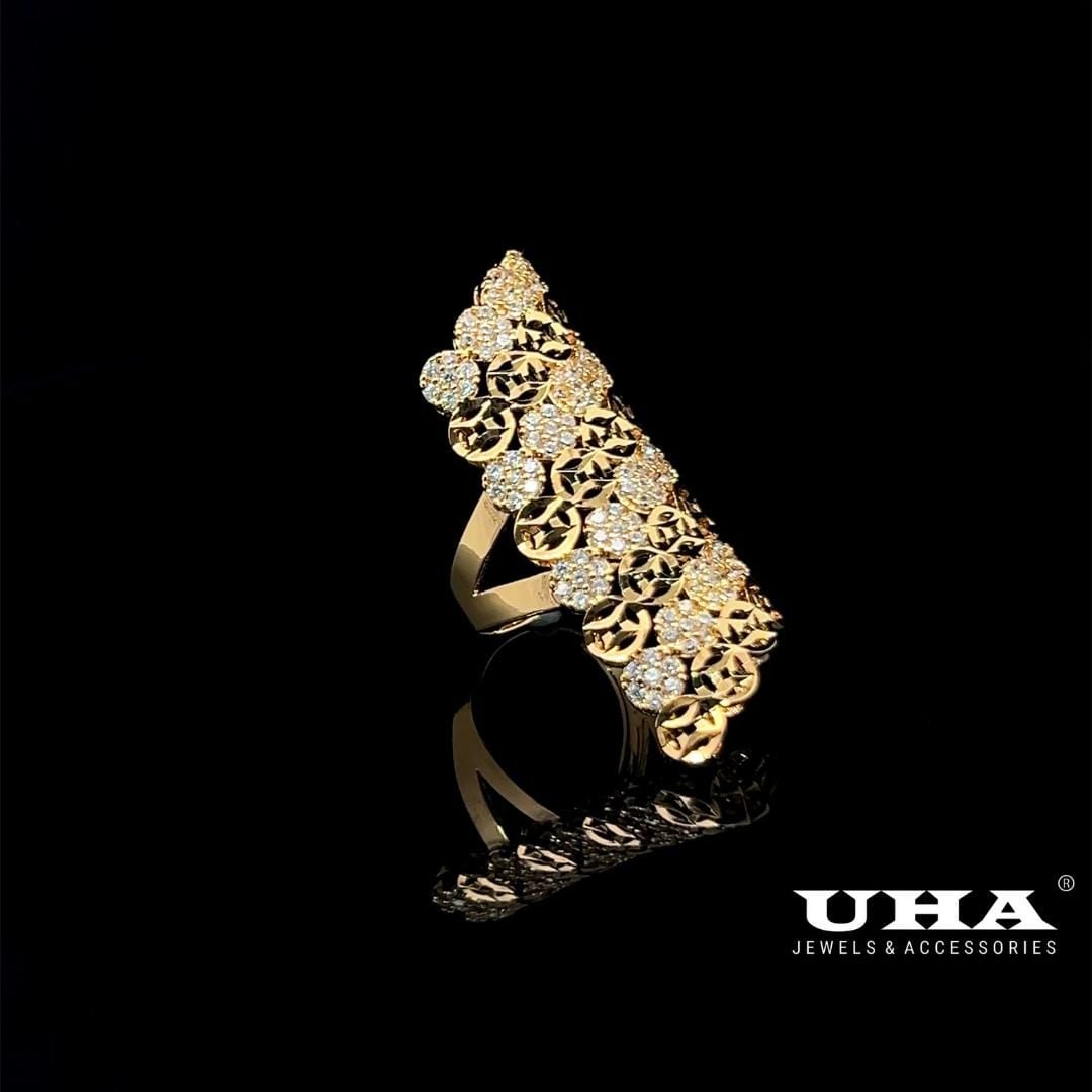 N166 Nhẫn nữ đính đá CZ cao cấp sáng lấp lánh, thiết kế tinh tế sang trọng UHA Women