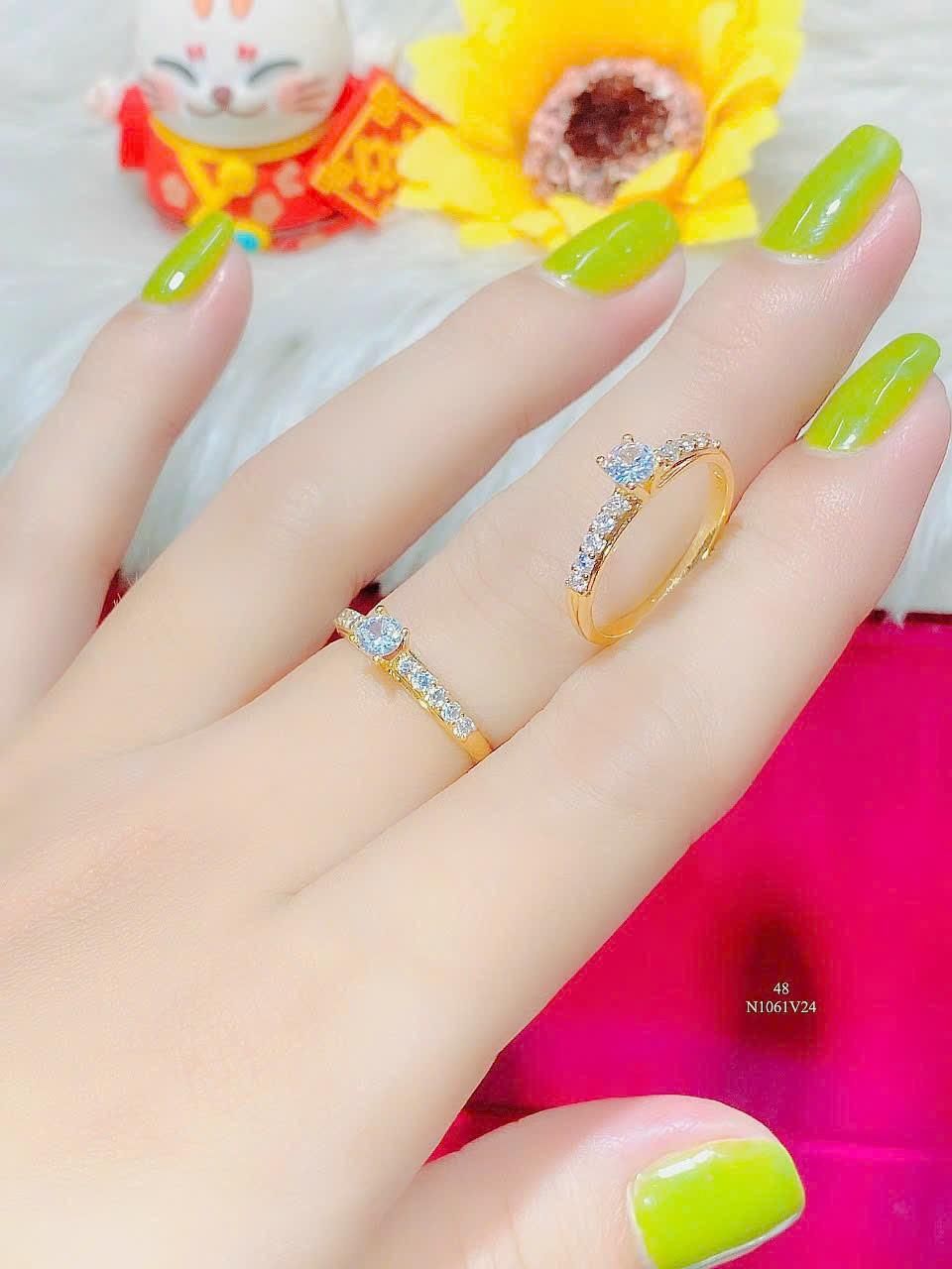 N1061 nhẫn nữ đính đá CZ cao cấp bền màu UHA Women