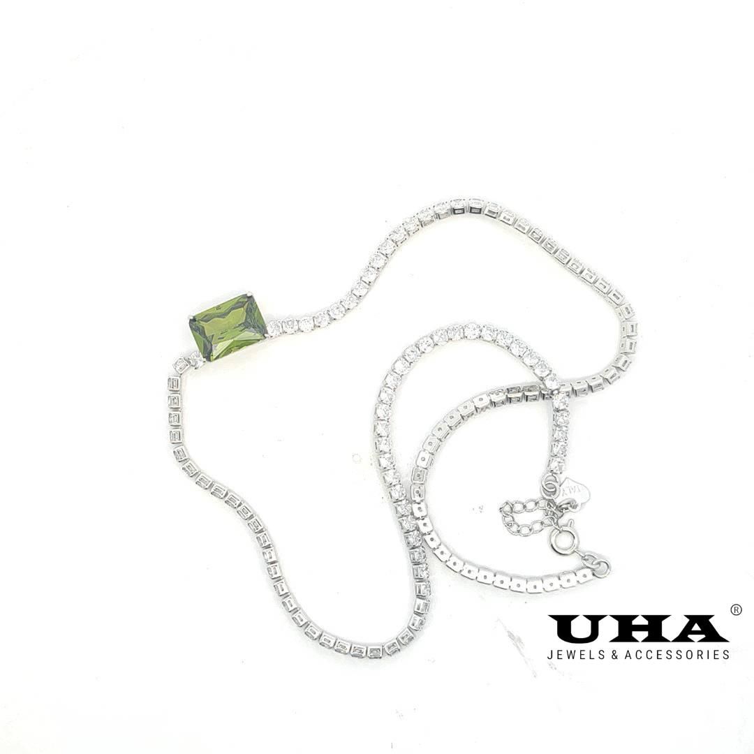 D70 Dây chuyền nữ kiểu dáng mỏng manh bền màu sáng lấp lánh UHA Women