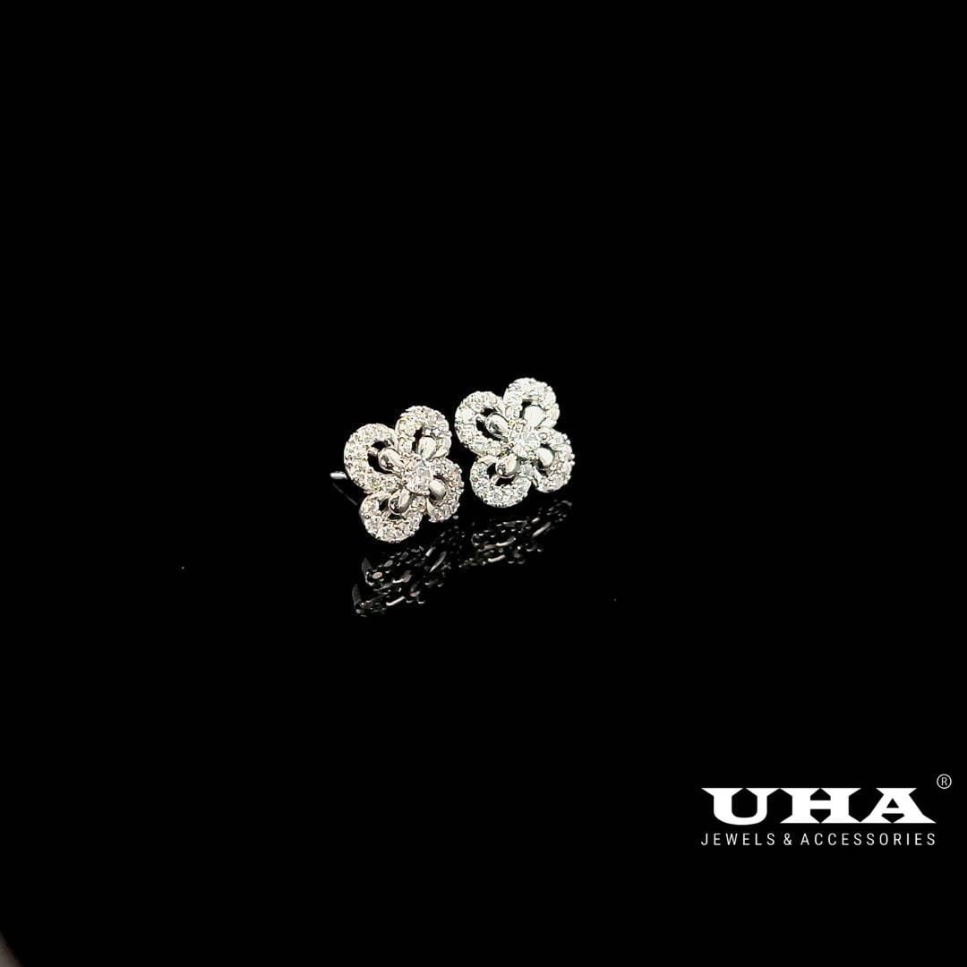 B1602 Bông tai nữ đính đá CZ cao cấp sáng lấp lánh UHA-TẶNG KÈM HỘP