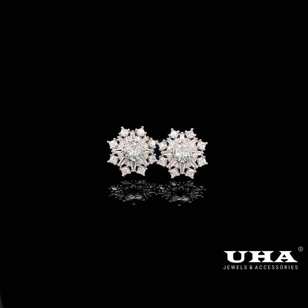 B1599 Bông tai nữ đính đá CZ cao cấp thiết kế tinh xảo UHA