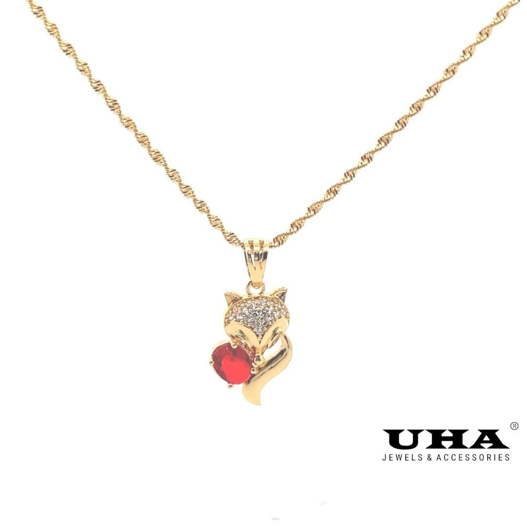 M1452 Mặt và Dây chuyền thiết kế HỒ LY sang trọng UHA Voi Women
