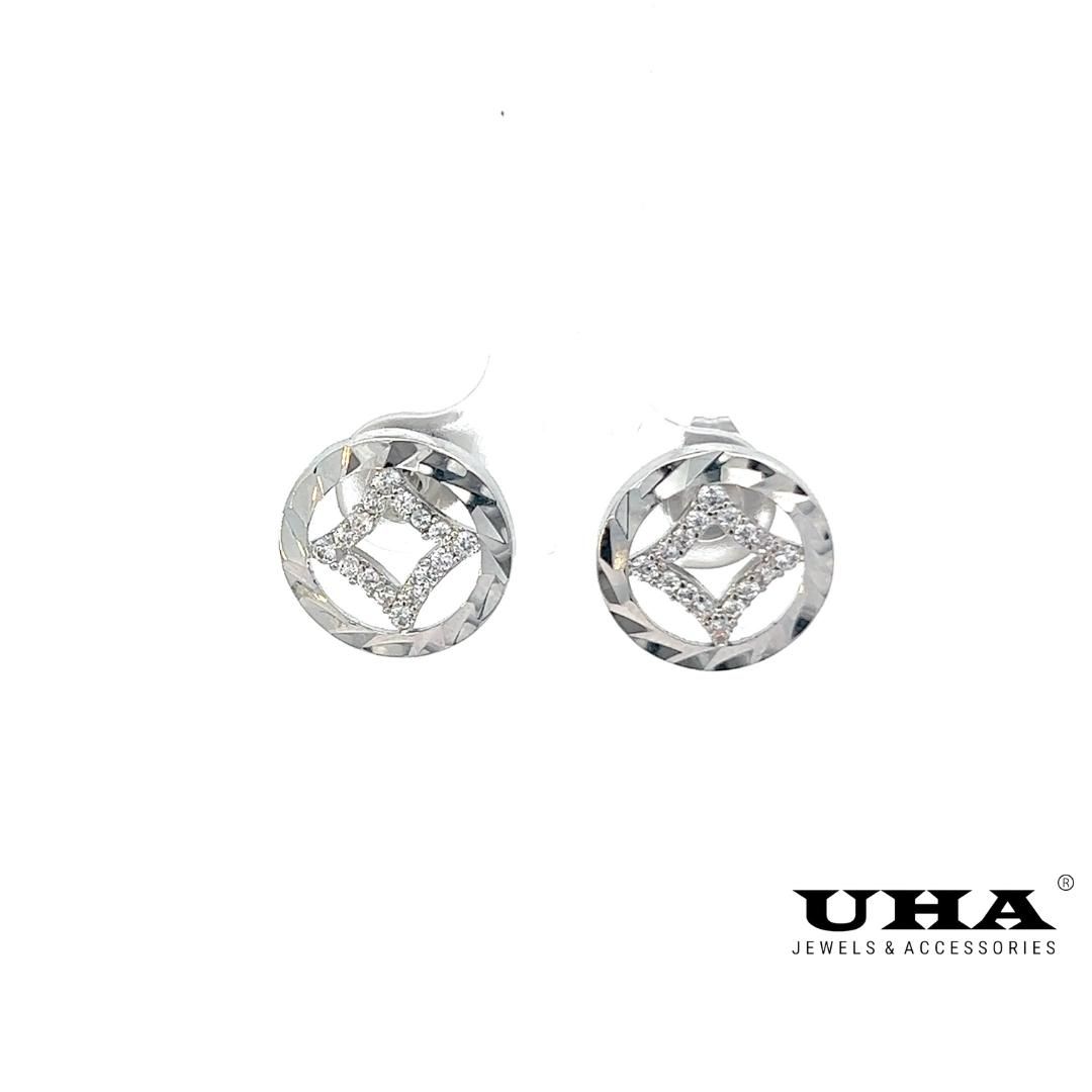 B1346 Bông tai nữ đính đá CZ cao cấp thiết kế bền màu UHA Voi Women