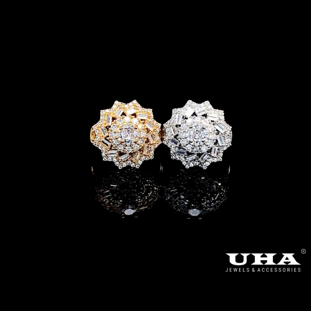 Trang Sức UHA - Nhẫn nữ UHA mạ vàng 18k đính đá CZ N735