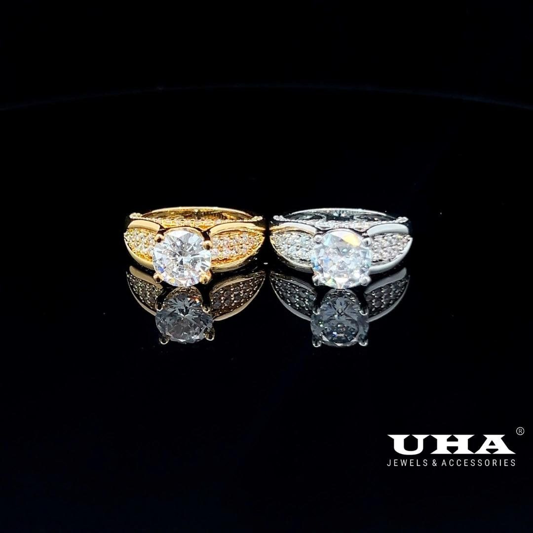 N1240 Nhẫn nữ đính đá CZ cao cấp thiết kế tinh tế trẻ trung cá tính UHA