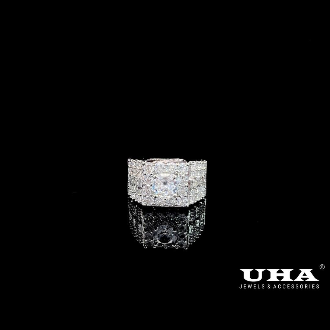 N778 Nhẫn nam đính đá CZ kiểu dáng sang trọng UHA