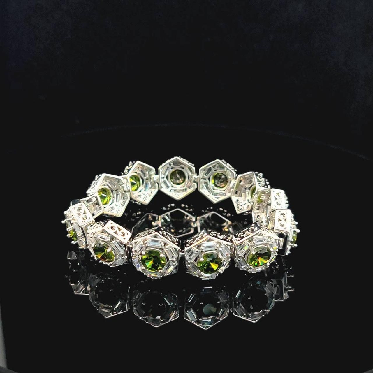 L617 Lắc tay nữ đá màu đính đá CZ cao cấp sáng lấp lánh UHA Phụ Kiện