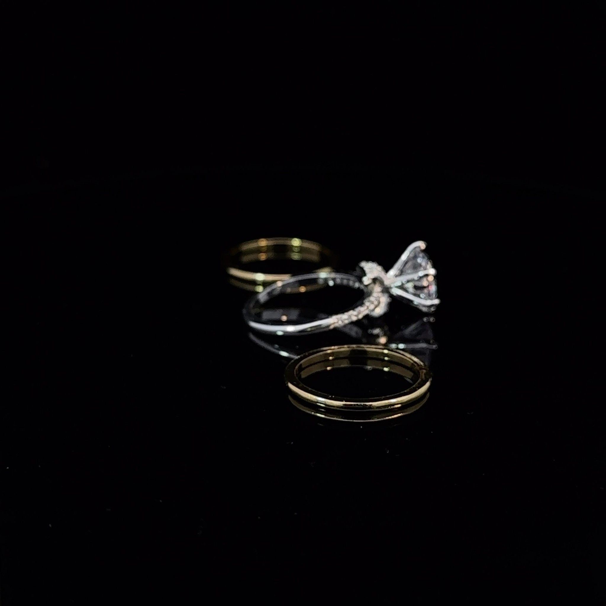 N936 Nhẫn nữ 3trong1 đính da CZ thiết kế đơn giản trẻ trung sang trọng UHA Women