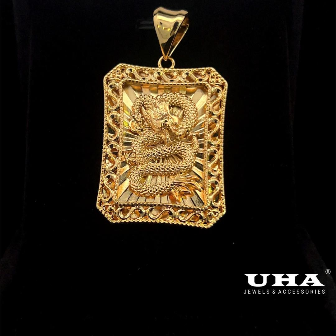 M1667 Mặt và dây chuyền nam đính rồng thiết kế sang trọng tính tế uha