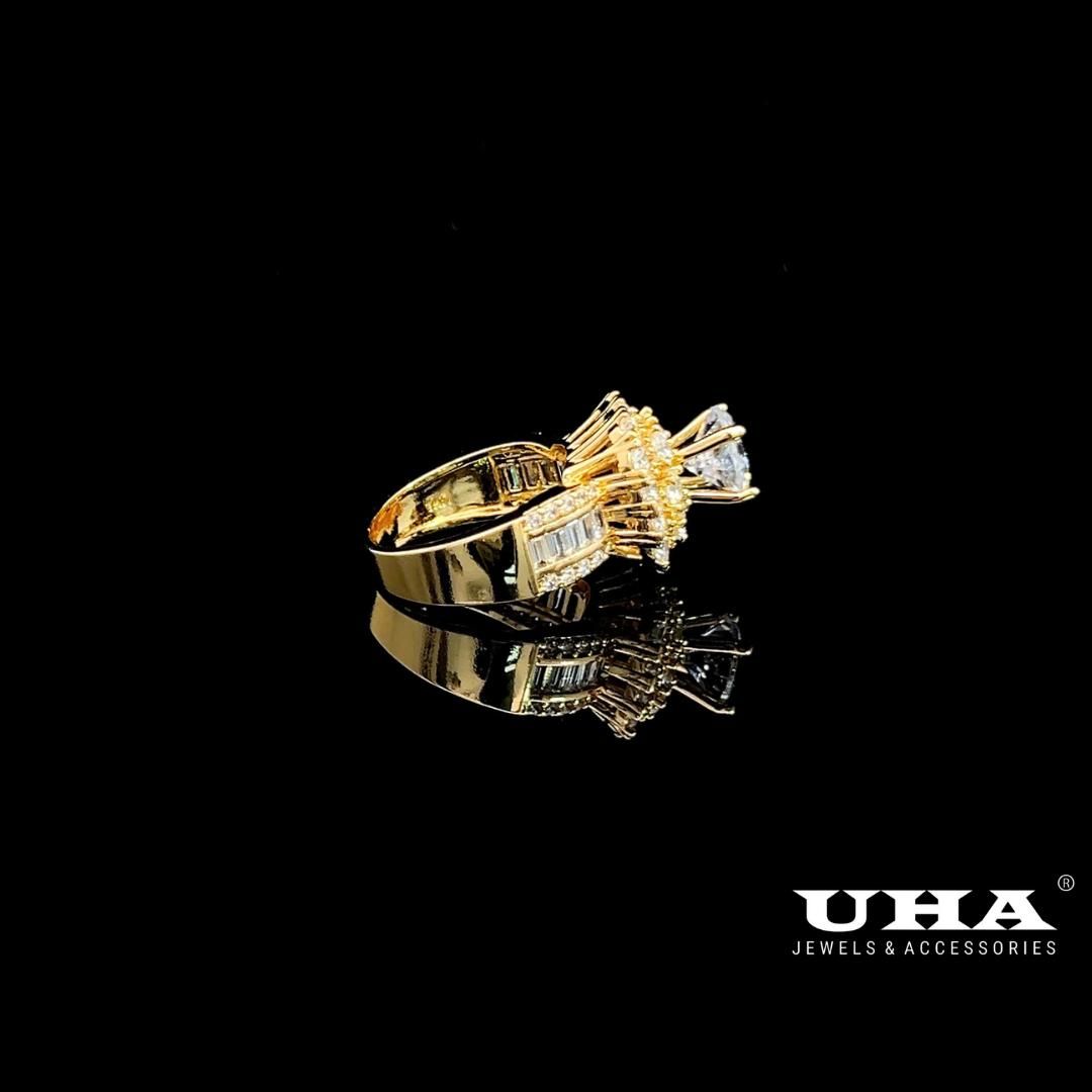 N666 Nhẫn nữ đính đá cz cao cấp sáng lấp lánh UHA Women