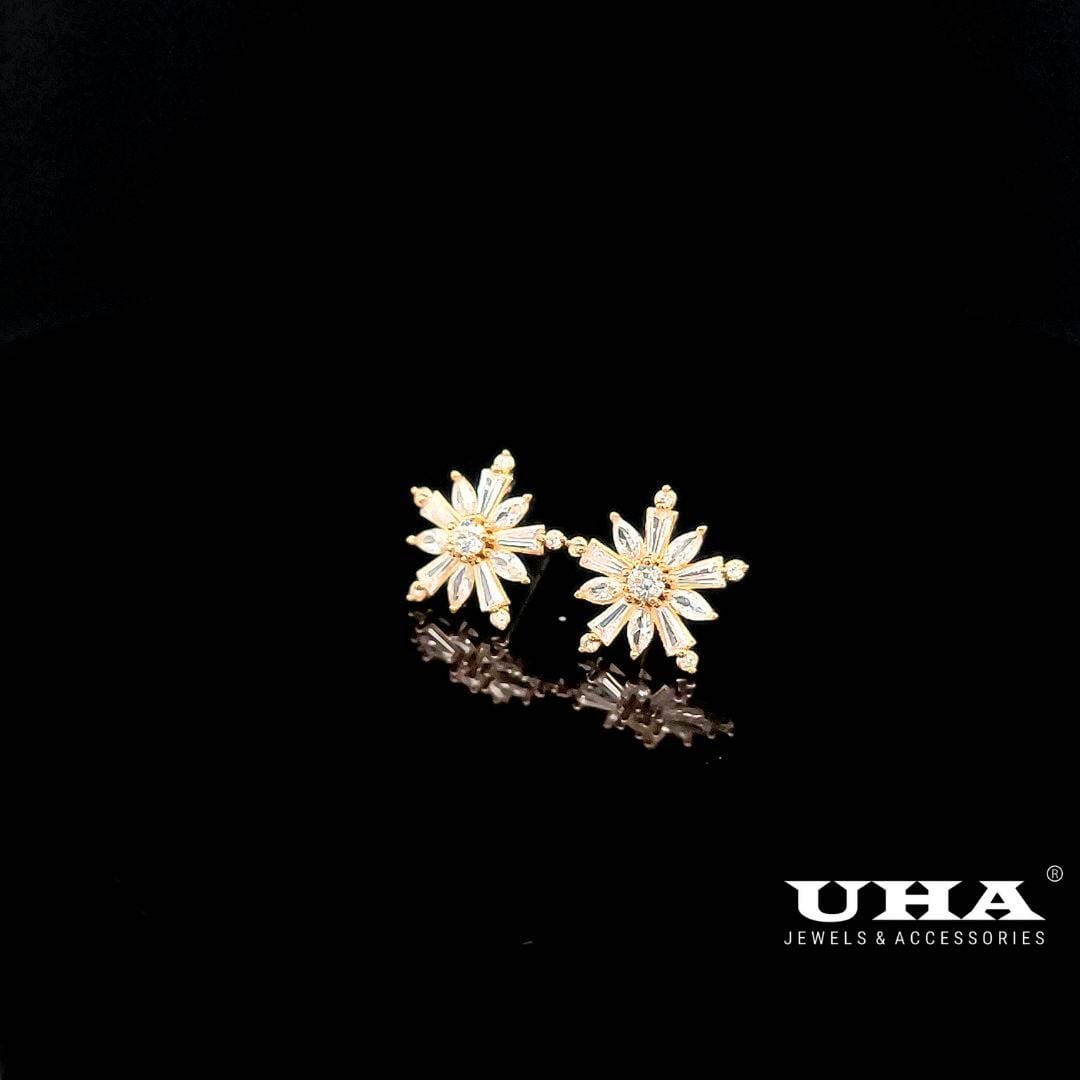 B1581 Bông tai nữ đính đá CZ cao cấp sáng lấp lánh UHA Women