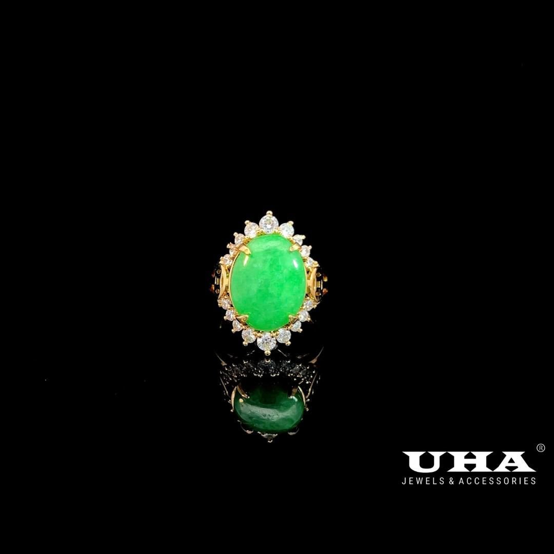 N509 Nhẫn nữ đính đá cẩm thạch sang trọng UHA Women
