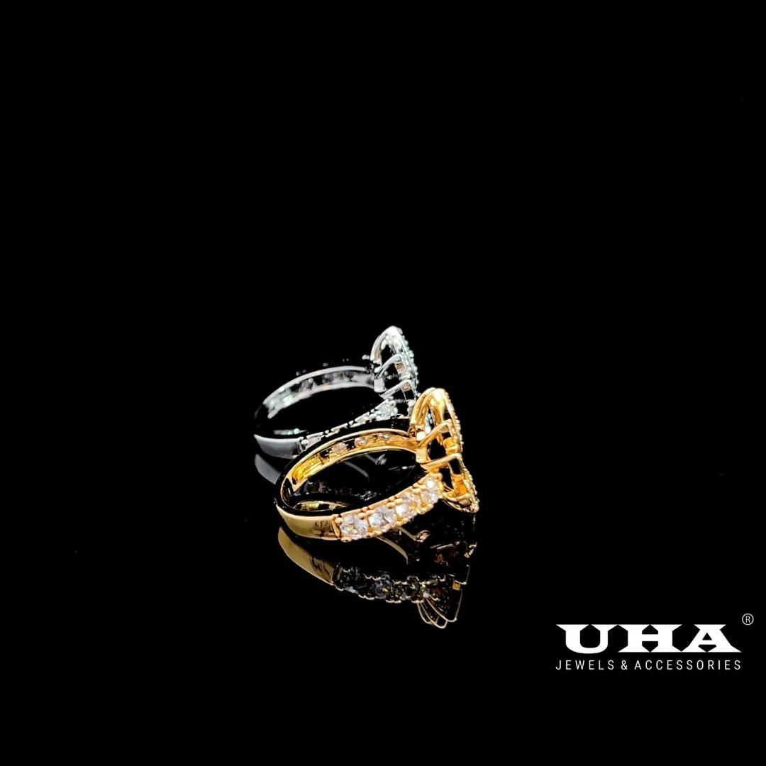 N1300 Nhẫn nữ thiết kế sang trọng đính đá CZ cao cấp sáng lấp lánh UHA Women