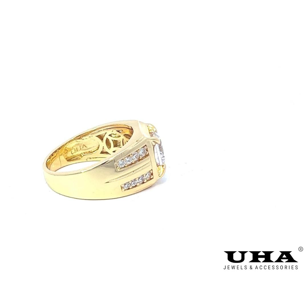 N1005 Nhẫn nam có lót lòng đính đá CZ cao cấp-UHA