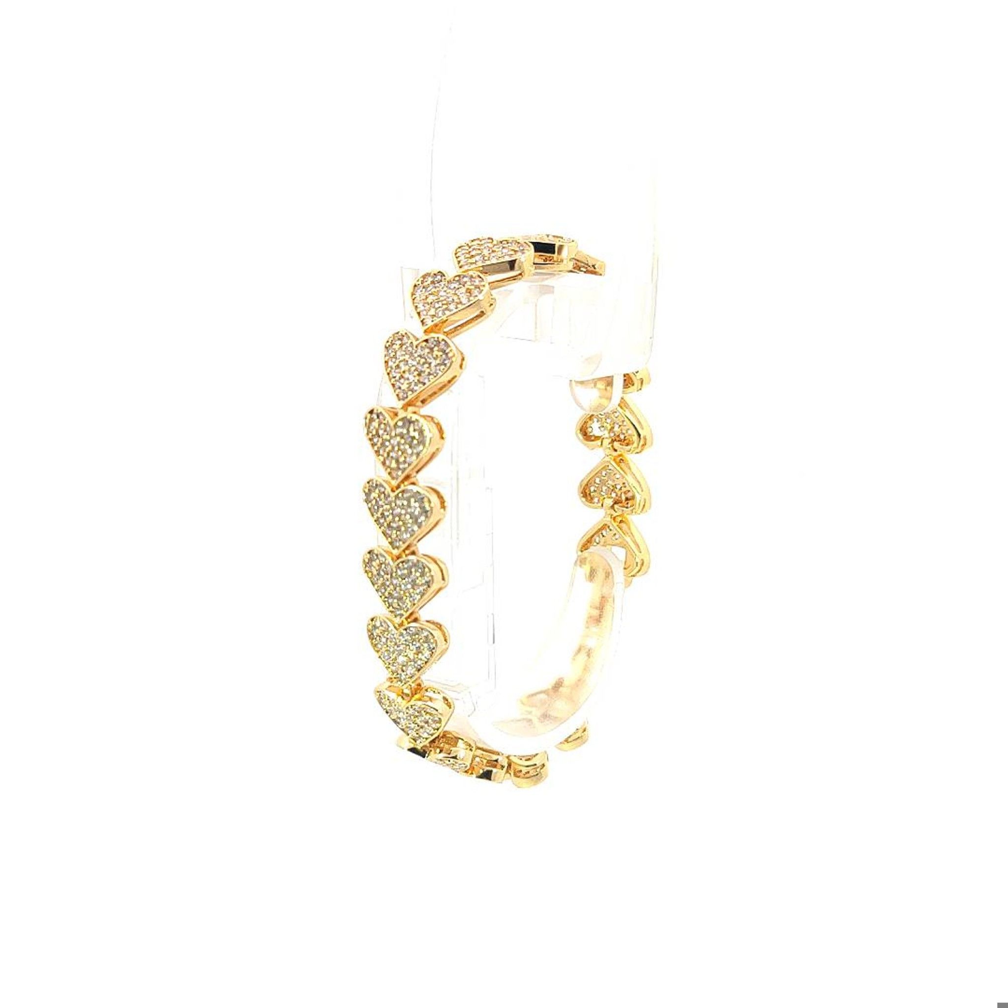 L532-Lắc tay nữ kiểu dáng trái tim đá CZ _UHA Phụ Kiện