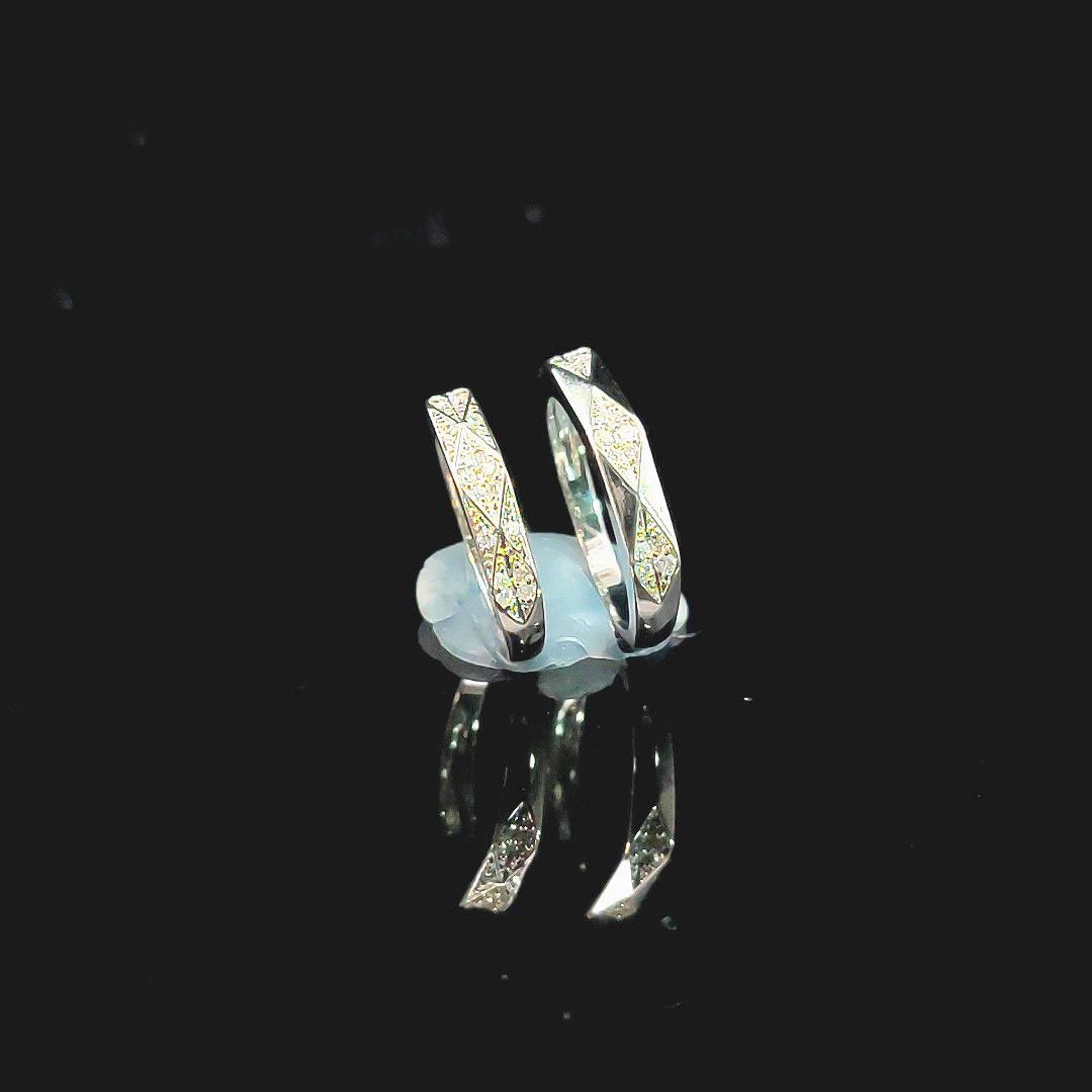 NC1011 Nhẫn cặp đính đá CZ cao cấp sáng lấp lánh UHA Women