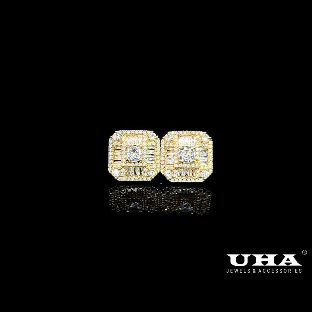 B1629 Bông tai nữ đính đá bagutte cao cấp sáng lấp lánh UHA- TẶNG KÈM HỘP ĐỰNG