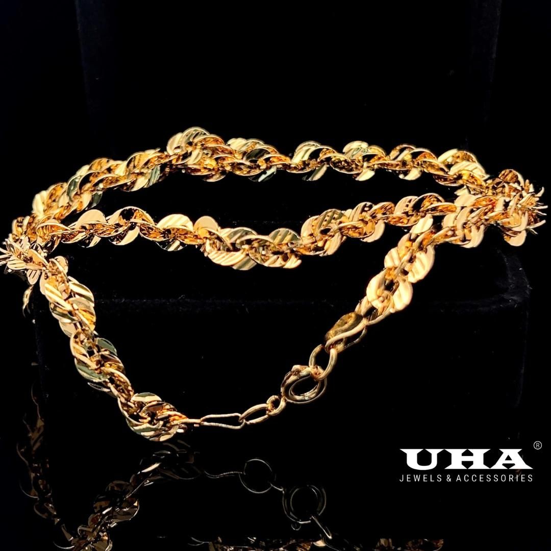 DC76 Dây chuyền xoắn italy nữ  UHA cho độ sáng lấp lánh cao , bền màu Women