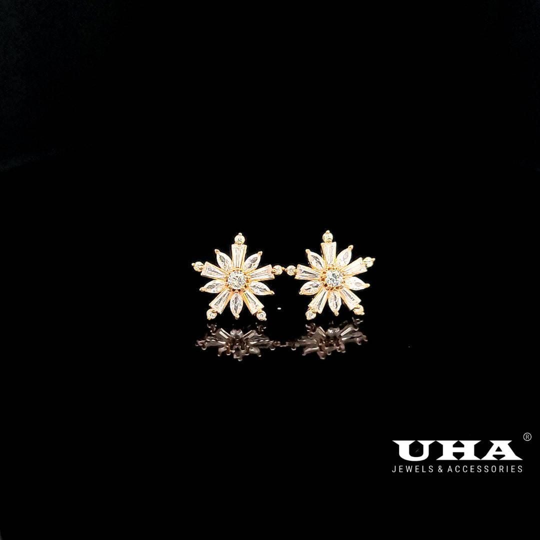 B1581 Bông tai nữ đính đá CZ cao cấp sáng lấp lánh UHA Women