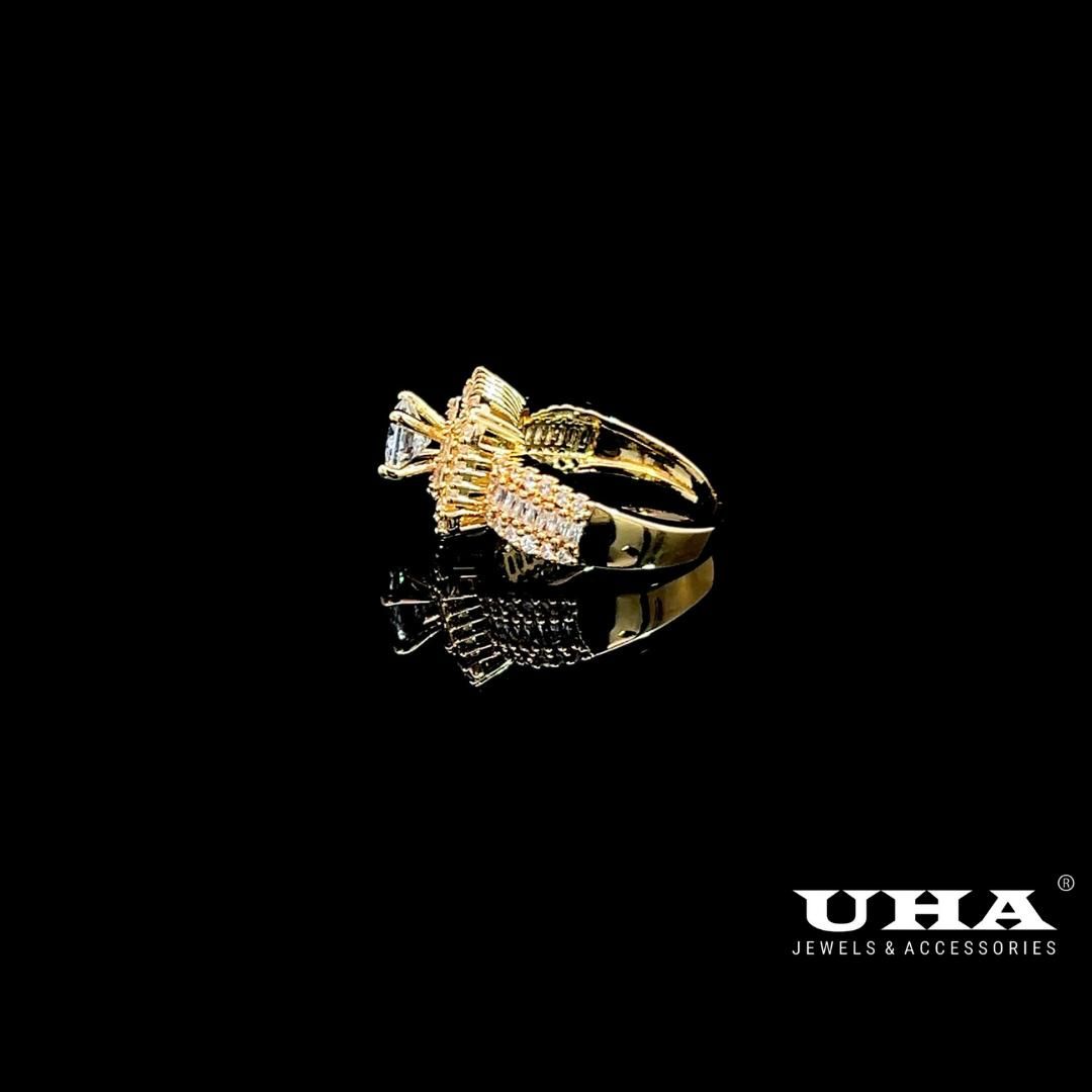 N1263 Nhẫn nữ đính đá CZ cao cấp sáng lấp lánh UHA Women