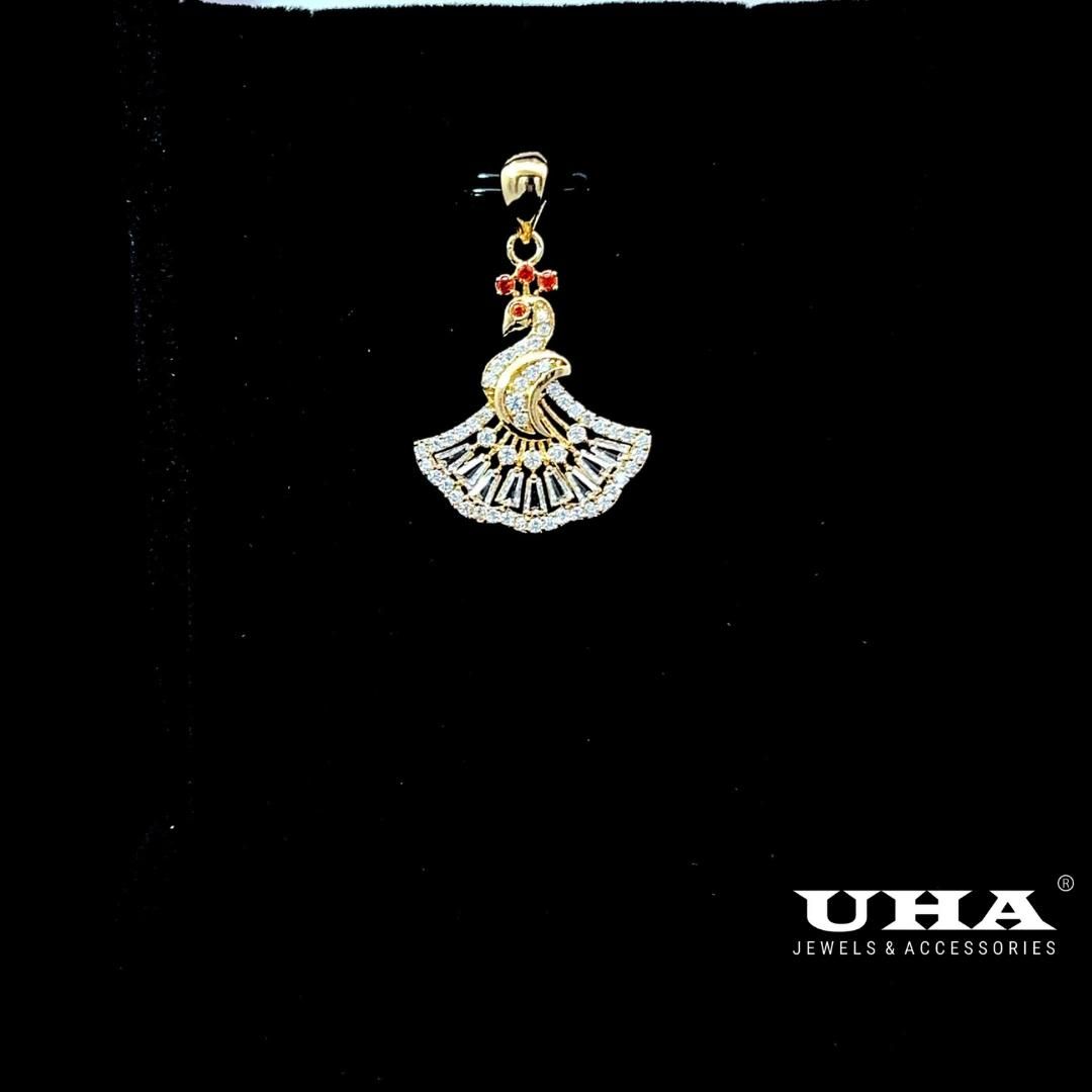 M1635 Mặt và Dây chuyền nữ thiết kế hình con CÔNG tinh xảo UHA - Charm, Women