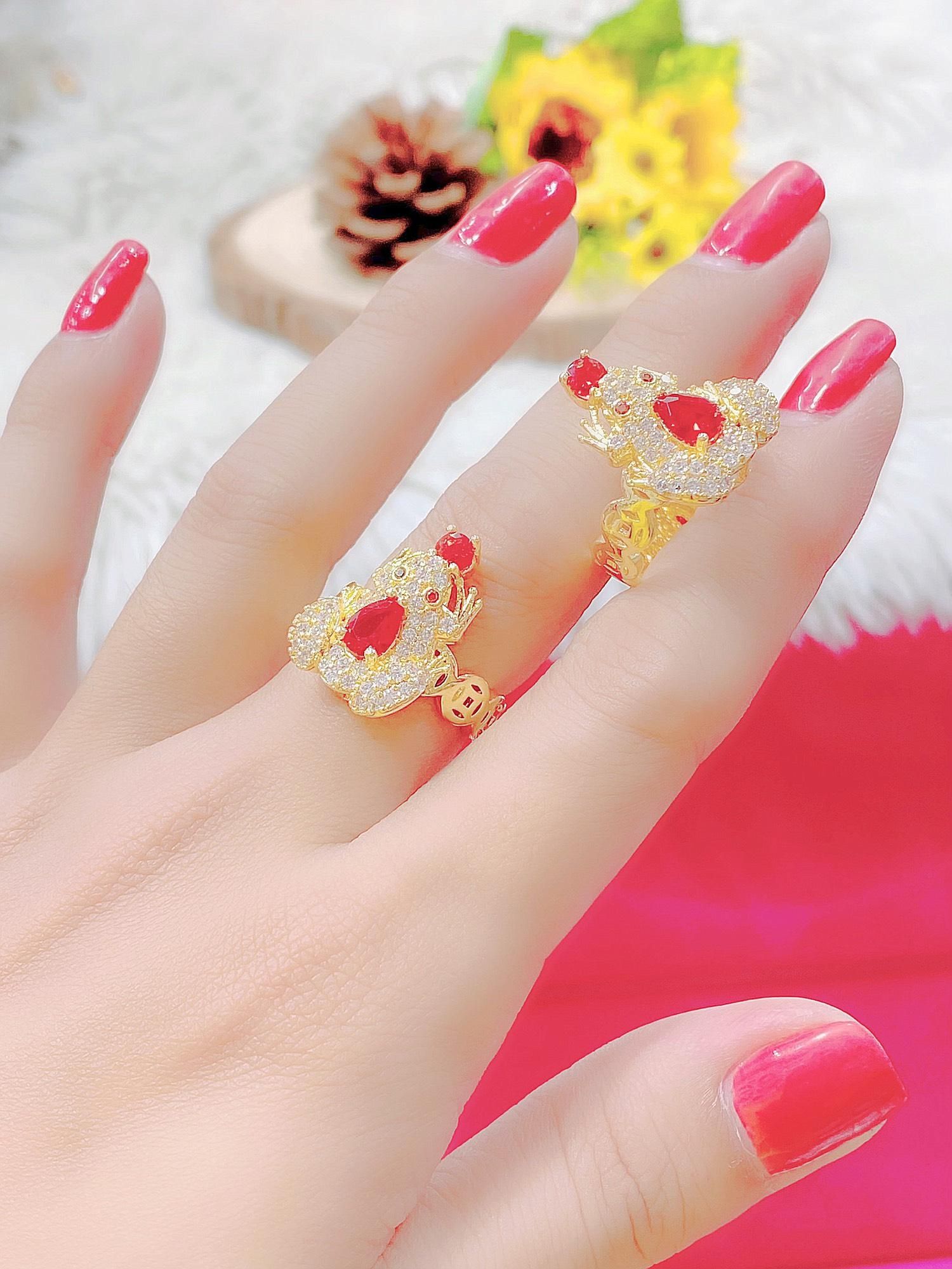 N231 - Nhẫn nữ đính xoàn  cao cấp siêu bền màu