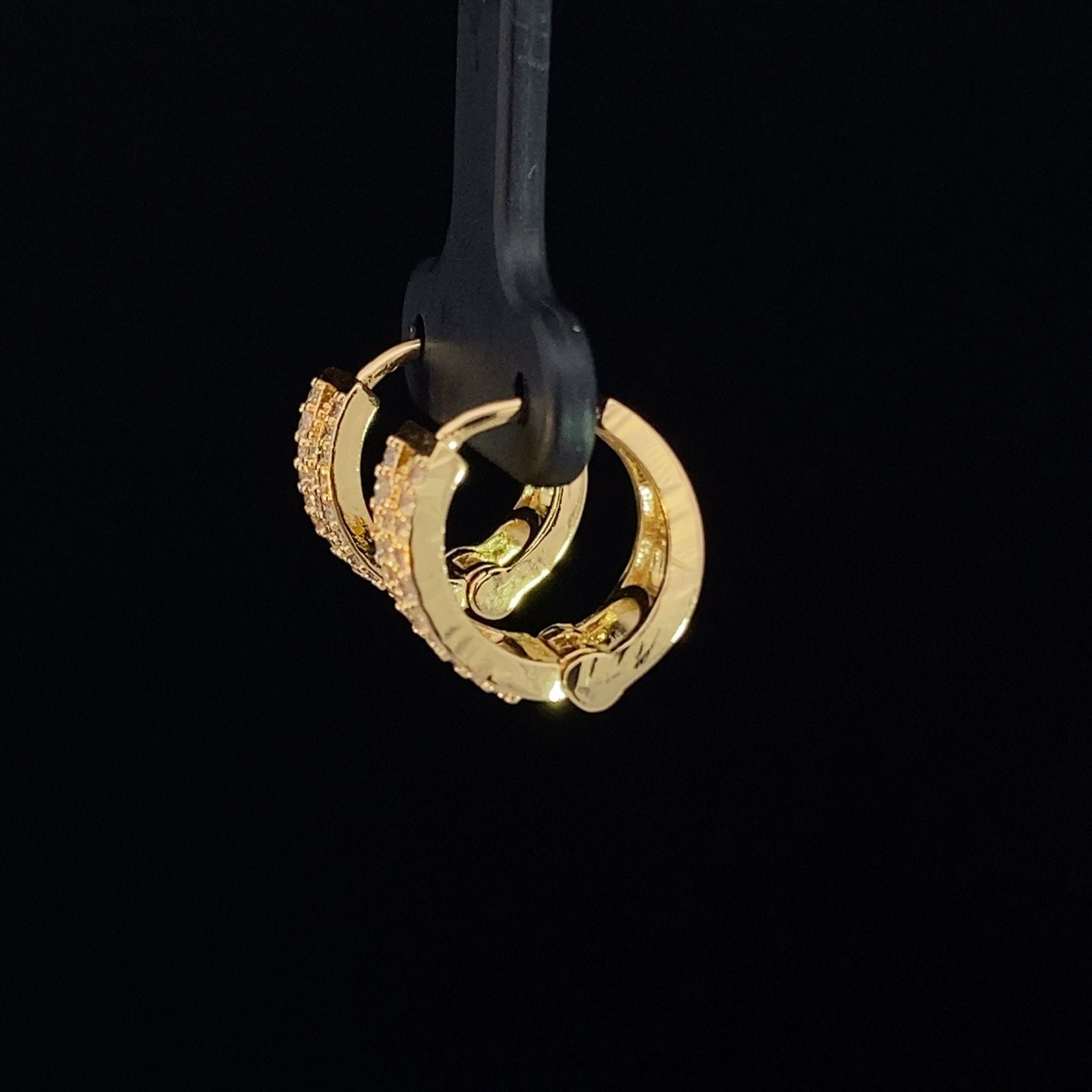 B1538-Bông tai NỮ đính đá baguette  sáng lấp lánh Women