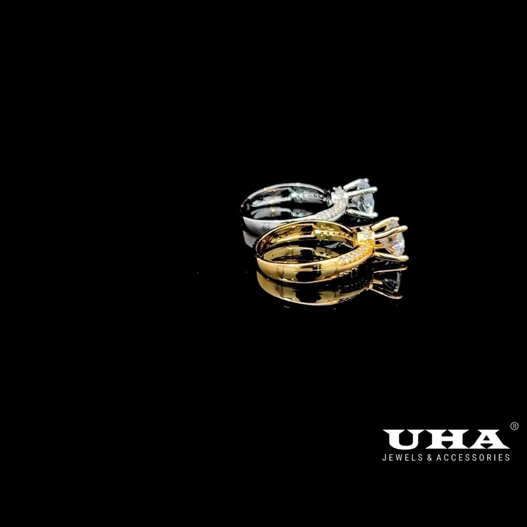 N959 Nhẫn nữ đính đá CZ cao cấp sáng lấp lánh UHA