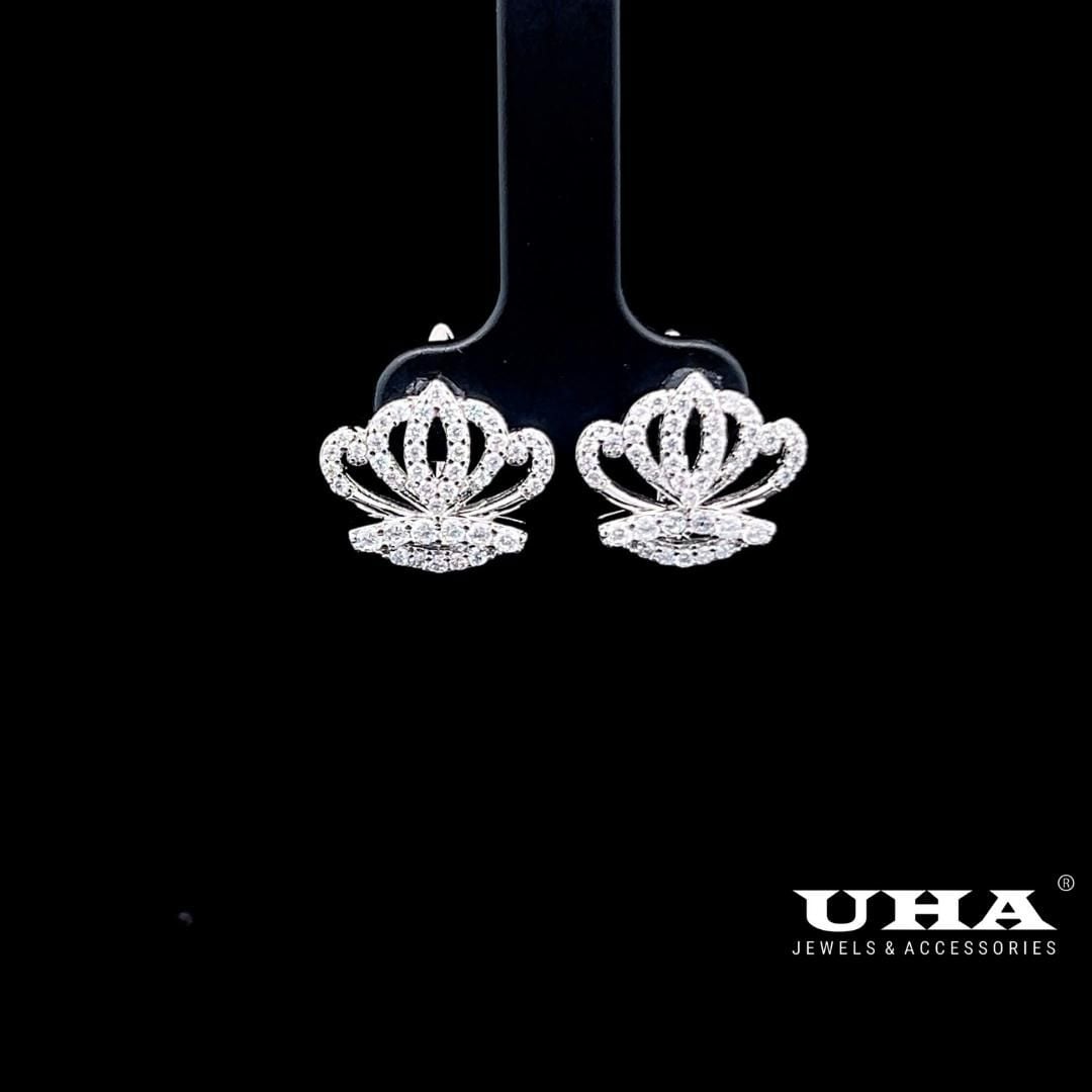 Bông tai nữ B1643 thiết kế sang trọng đính đá sáng lấp lánh UHA - TẶNG KÈM HỘP - Women, Hoa Tai