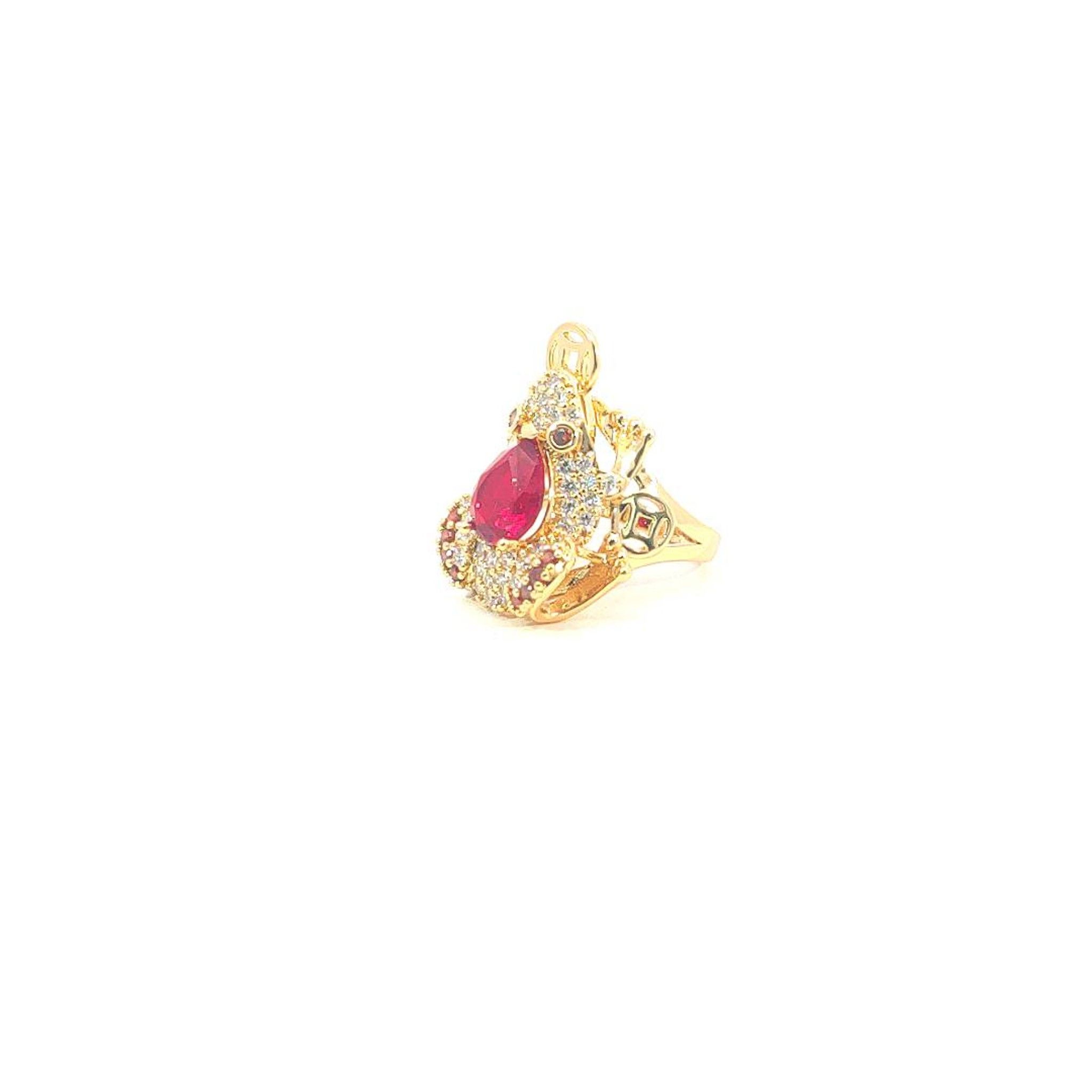 N53 Nhẫn kiểu con cóc thiết kế đơn giản trẻ trung Women Nhẫn