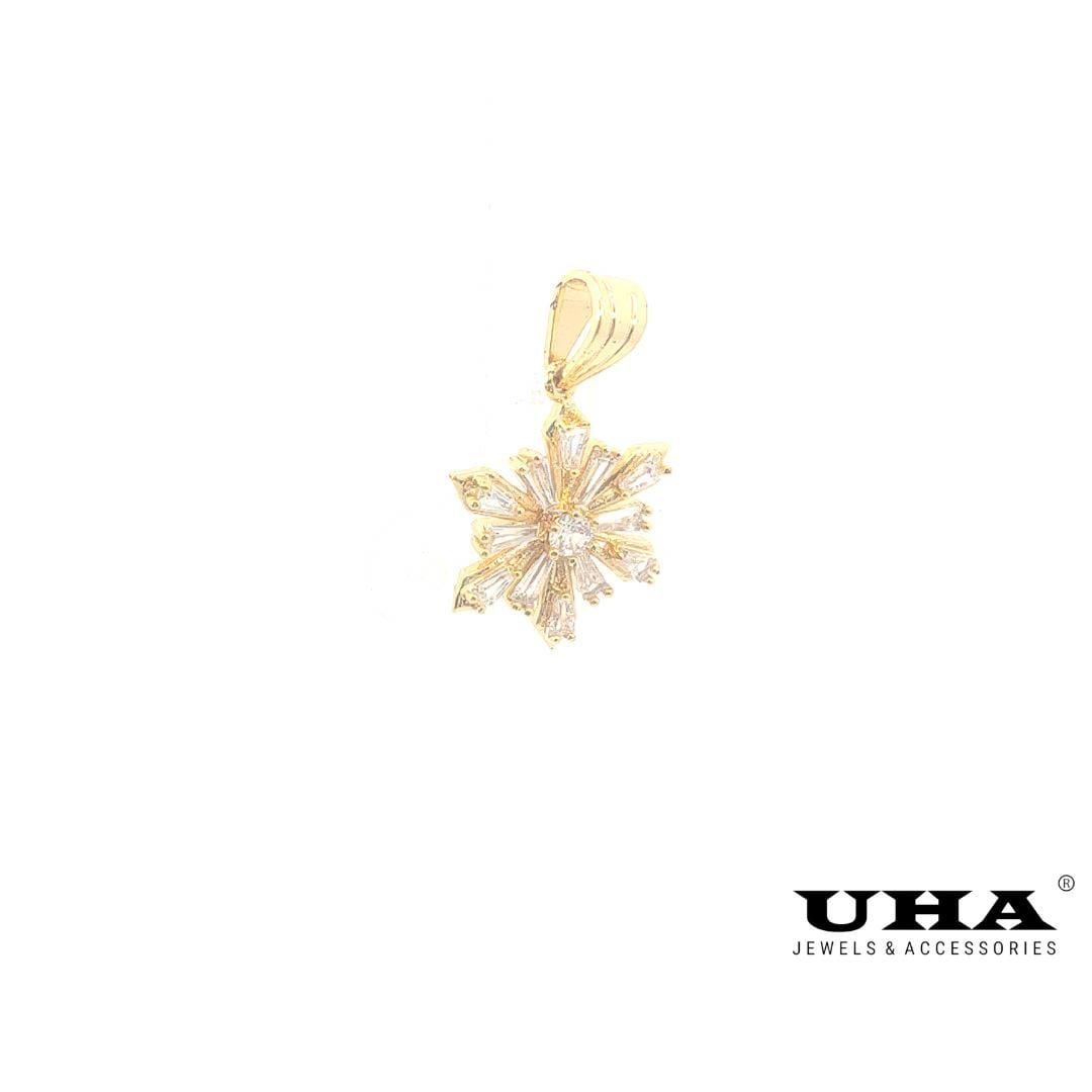 M1065 Mặt và chuyền nữ dính đá bagutte cao cấp , thiết kế trẻ trung-UHA