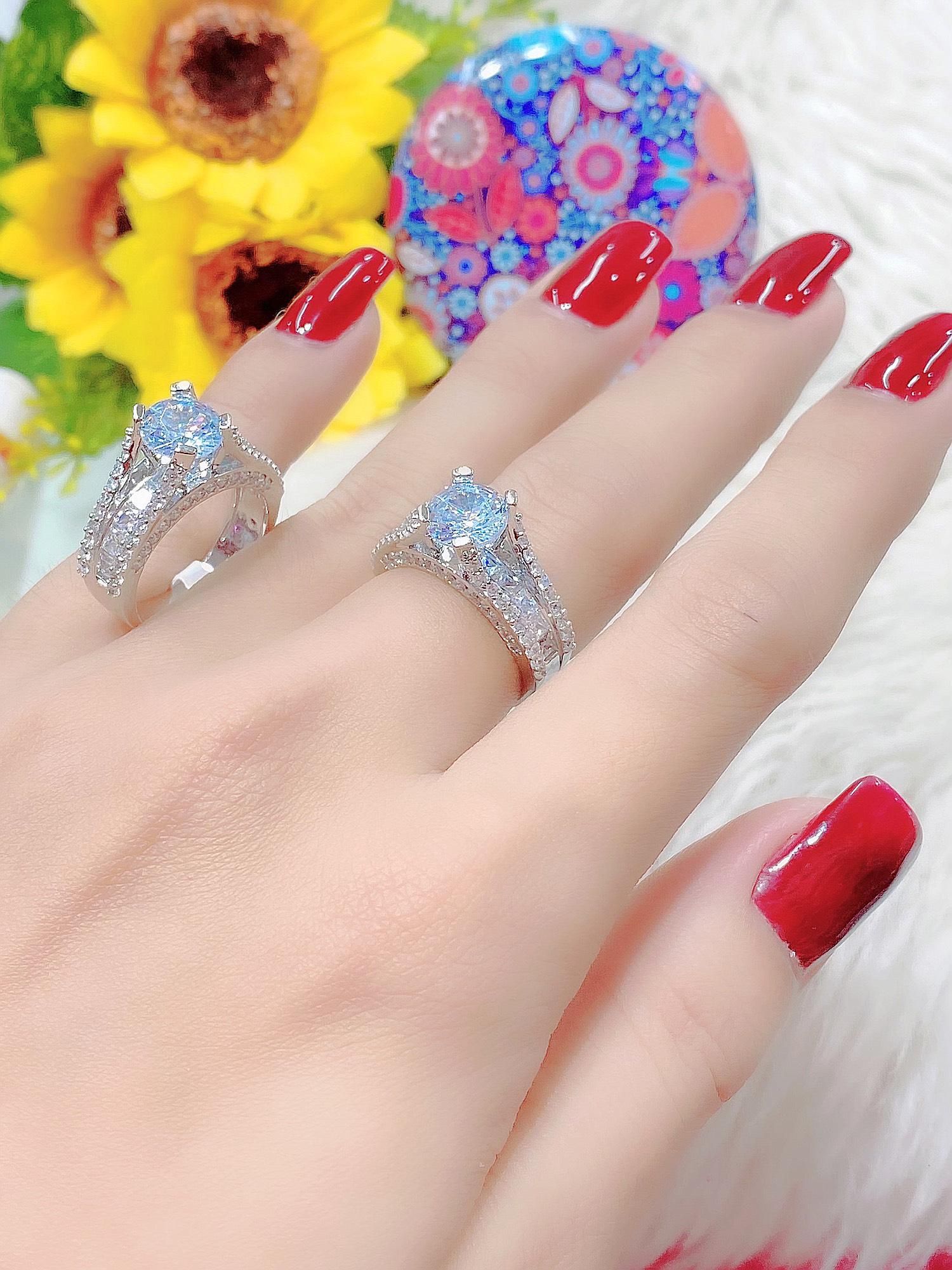 N324 - Nhẫn nữ đính đá CZ cao cáp siêu bền màu Women