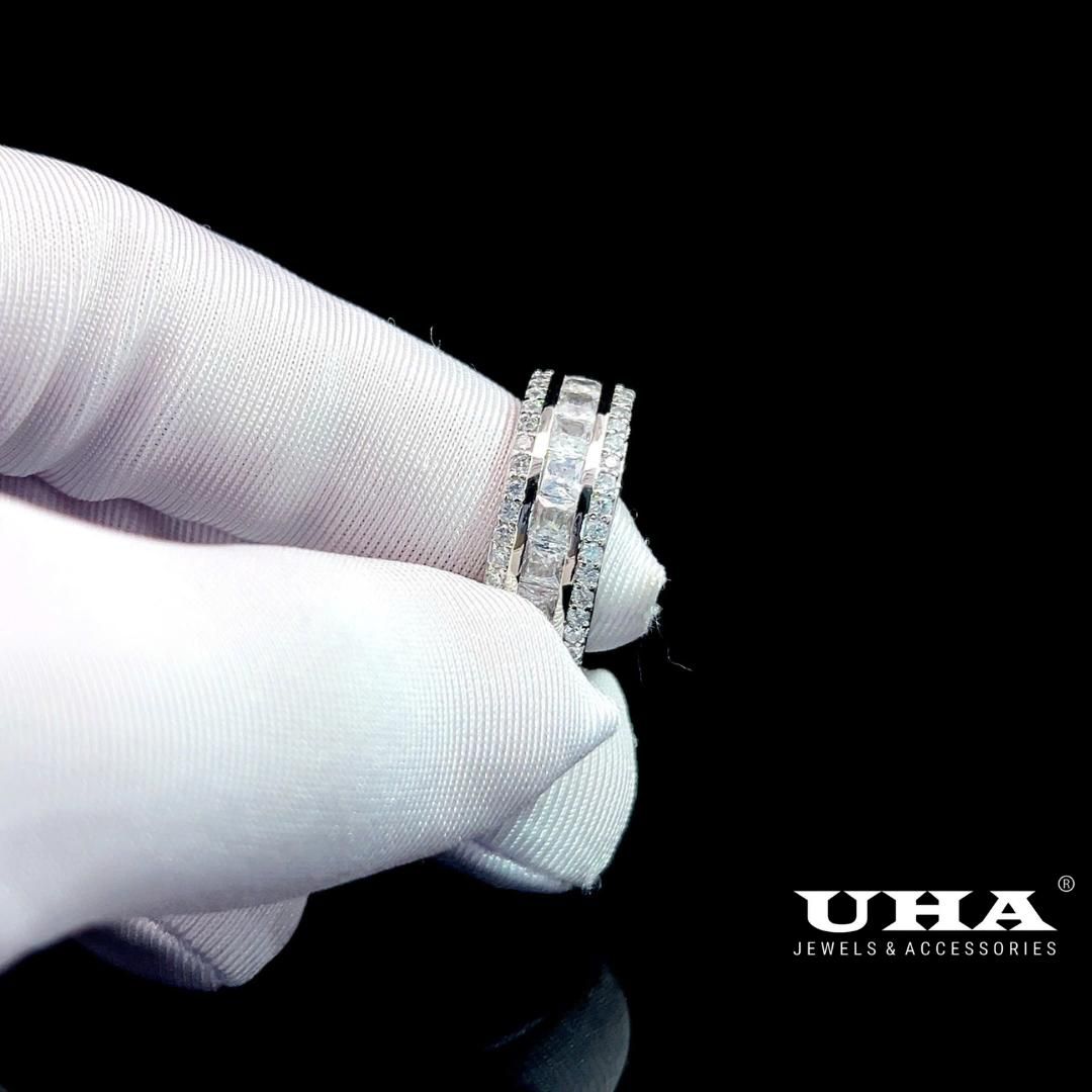 N953 Nhẫn UHA nam mạ vàng - trắng cao cấp UHA