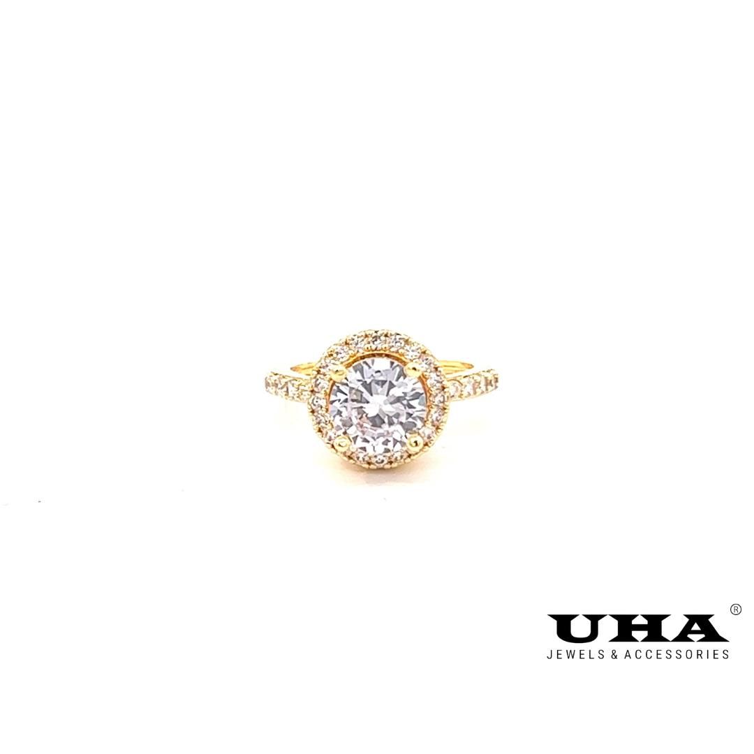 N957 Nhẫn nữ đính đá CZ cao cấp thiết kế trẻ trung UHA Women