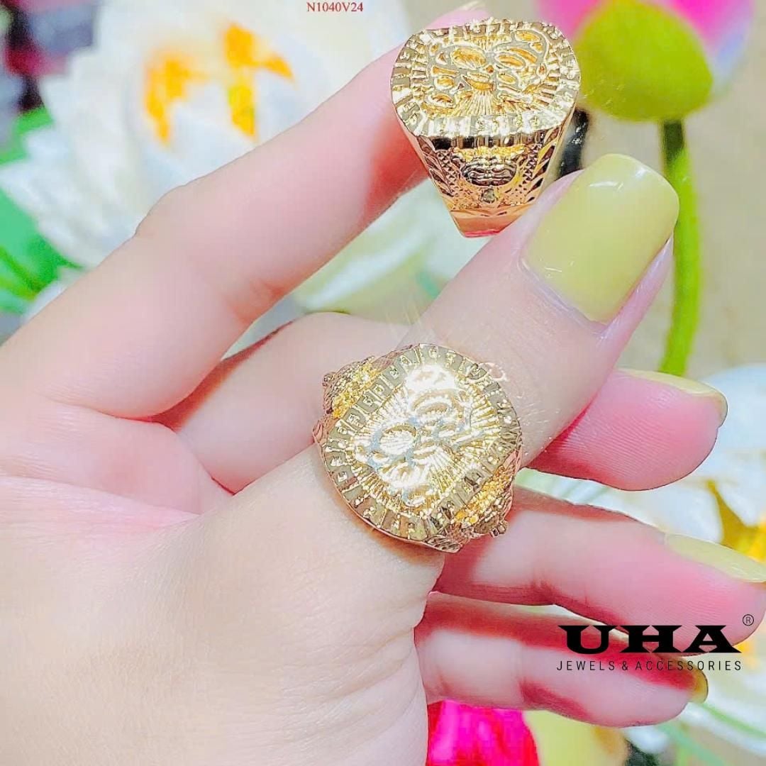 N1040 Nhẫn nam có lót lòng thiết kế Tài Lộc cao cấp sang trọng UHA