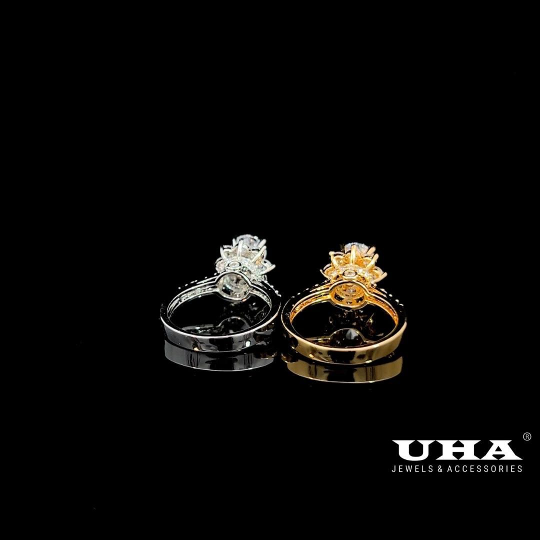 N680 Nhẫn nữ đính đá CZ cao cấp sáng lấp lánh UHA Women