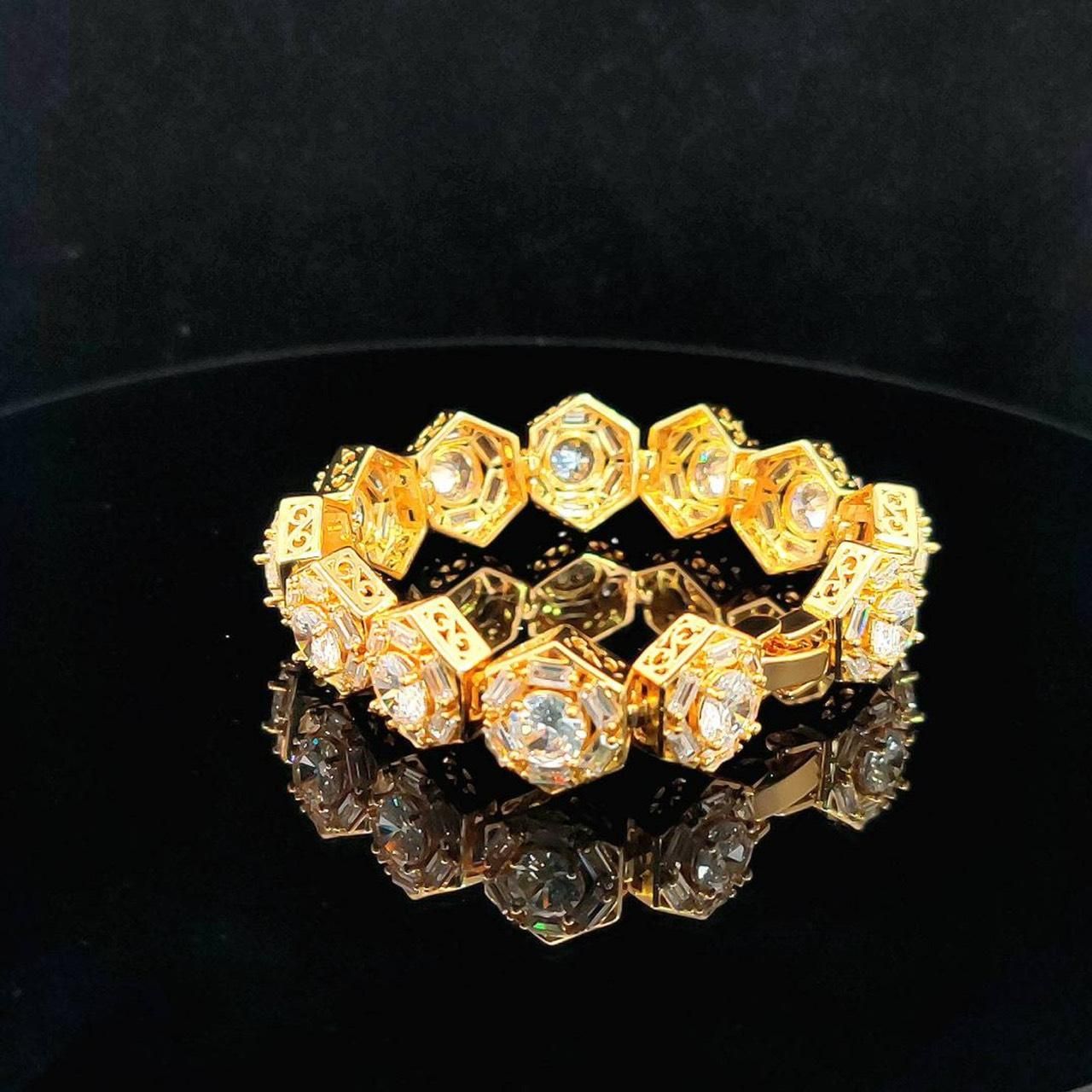 L617 Lắc tay nữ đá màu đính đá CZ cao cấp sáng lấp lánh UHA Phụ Kiện