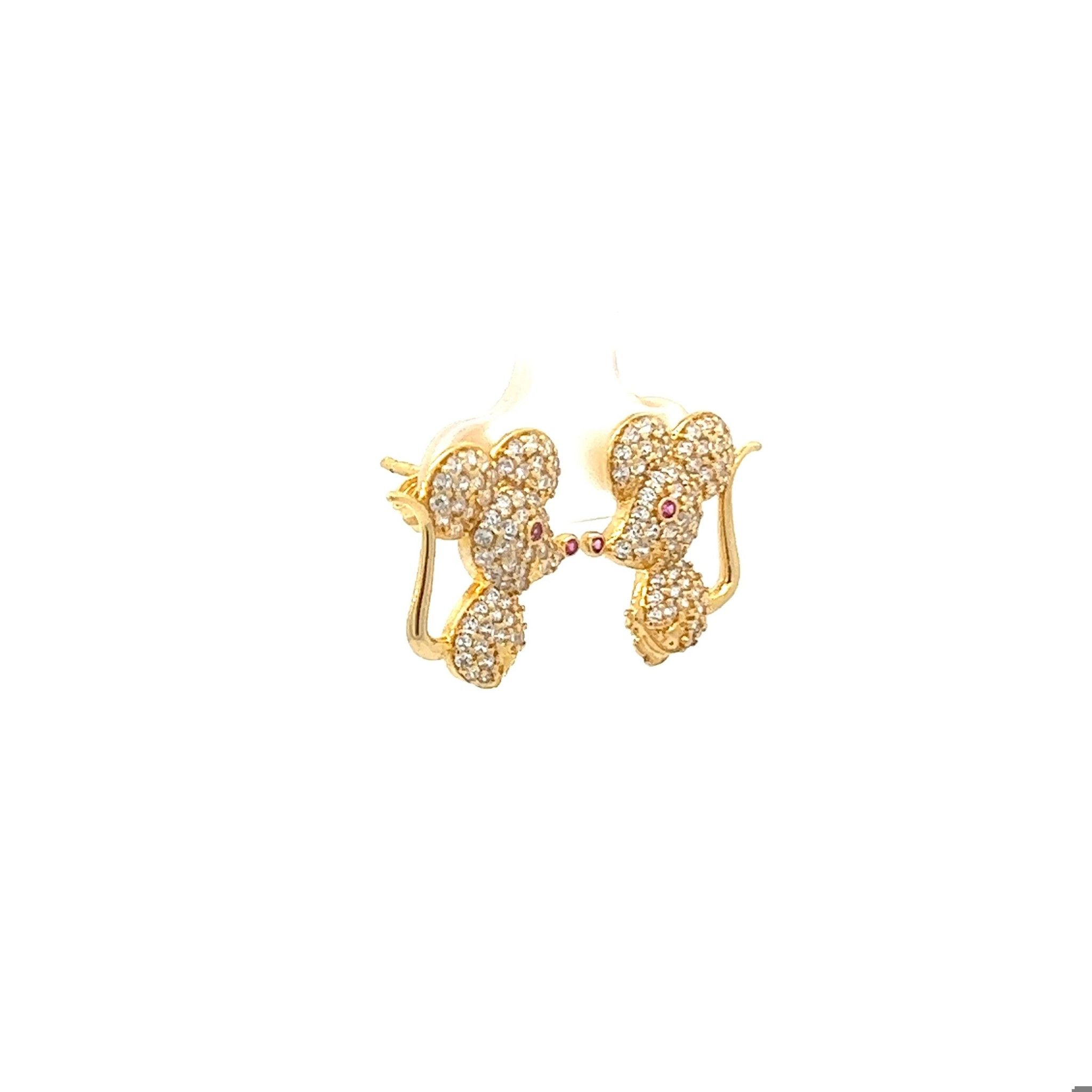 B9511 Bông tai kiểu dáng đính đá baguette siêu xinh Hoa Tai Women Nữ
