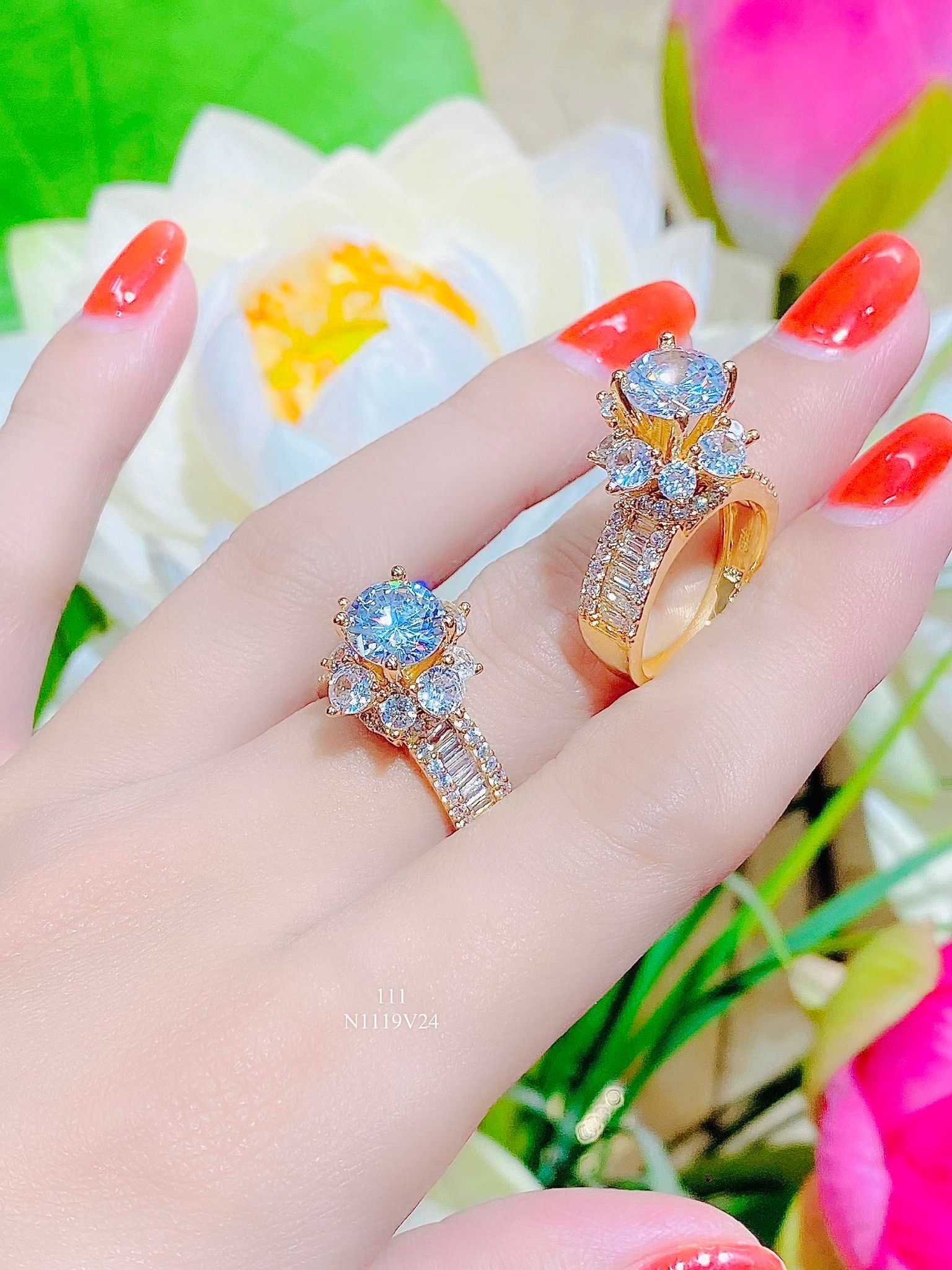 N1119 Nhẫn nữ đính đá CZ cao cấp sang trọng Women