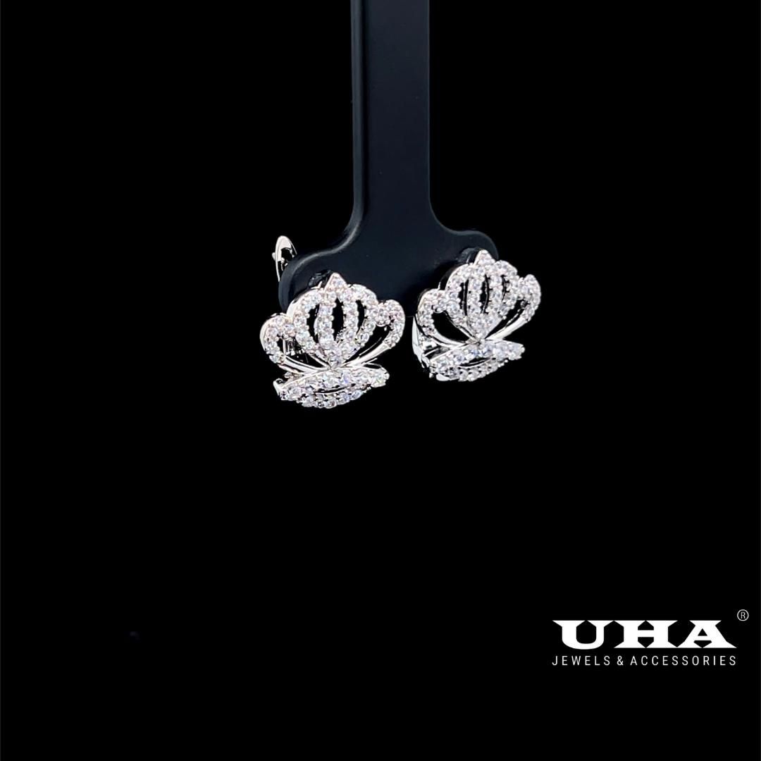 Bông tai nữ B1643 thiết kế sang trọng đính đá sáng lấp lánh UHA - TẶNG KÈM HỘP - Women, Hoa Tai