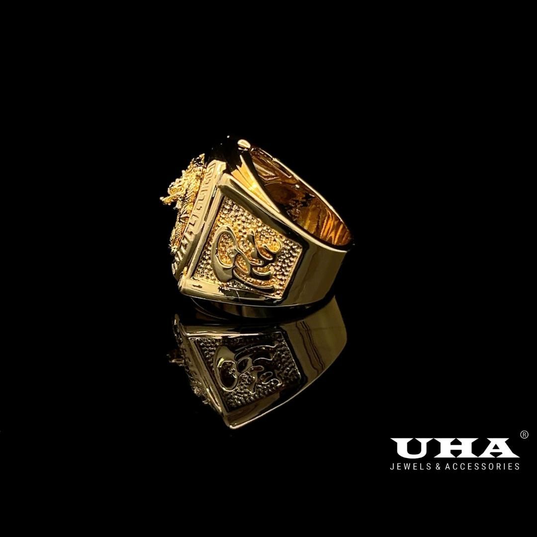 N1185 Nhẫn nam thiết kế hình rồng (chữ PHÚ QUÝ) trọng tinh tế UHA