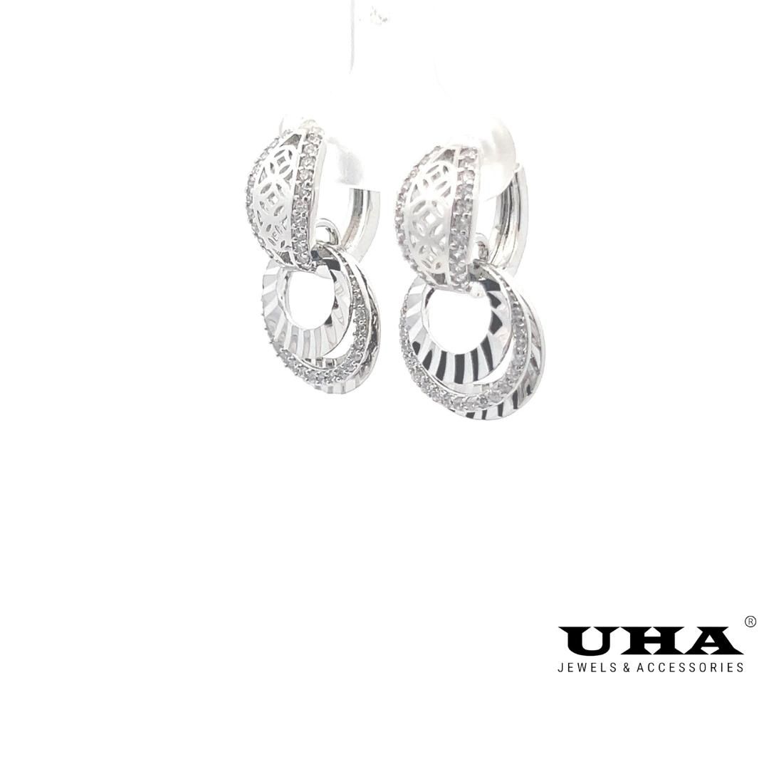 B1566 Bông tai nữ thiết kế đơn giản sang trọng UHA Voi Voan