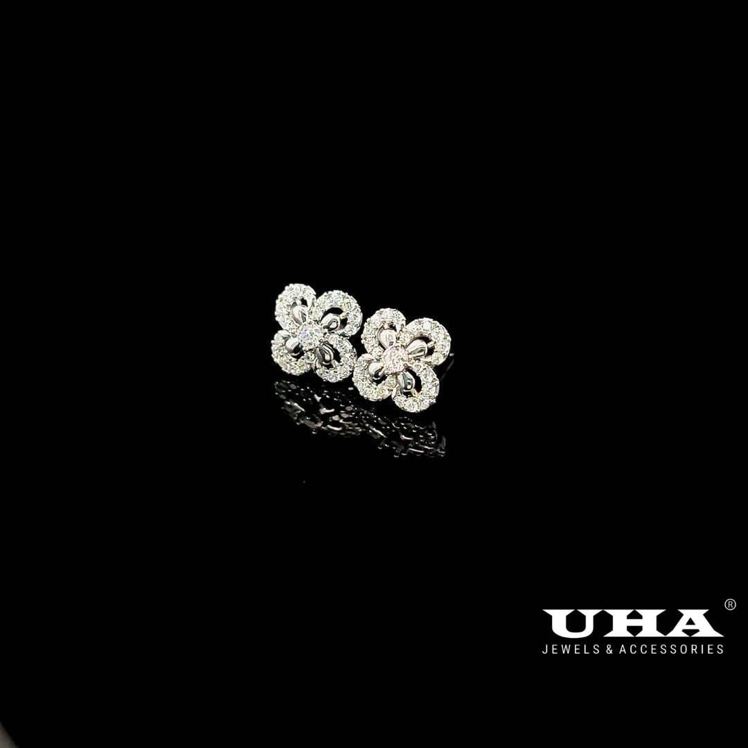 B1602 Bông tai nữ đính đá CZ cao cấp sáng lấp lánh UHA-TẶNG KÈM HỘP
