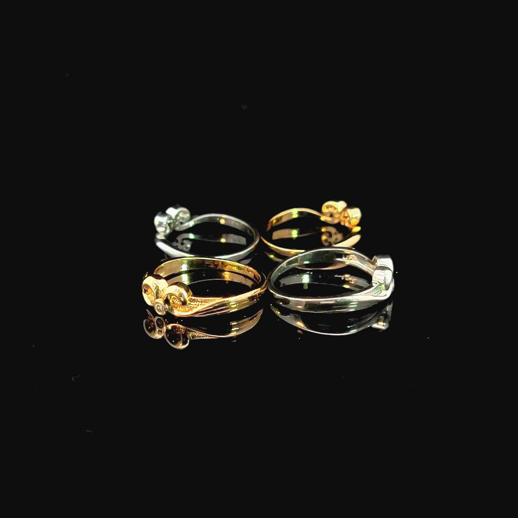 NC1008 Nhẫn cặp đính đá CZ cao cấp -UHA Women