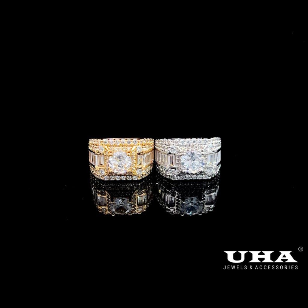 N1109 Nhẫn nam đính đá CZ cao cấp có lót lòng UHA