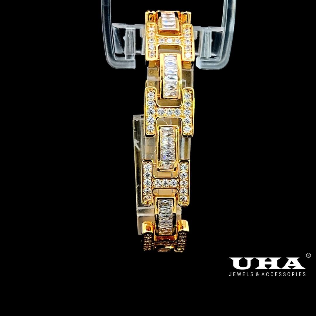 L535 Lắc tay unisex thiết kế sang trọng, đính đá bagutte cao cấp Phụ Kiện