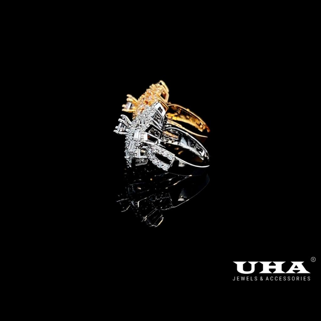 Trang Sức UHA - Nhẫn nữ UHA mạ vàng 18k đính đá CZ N735